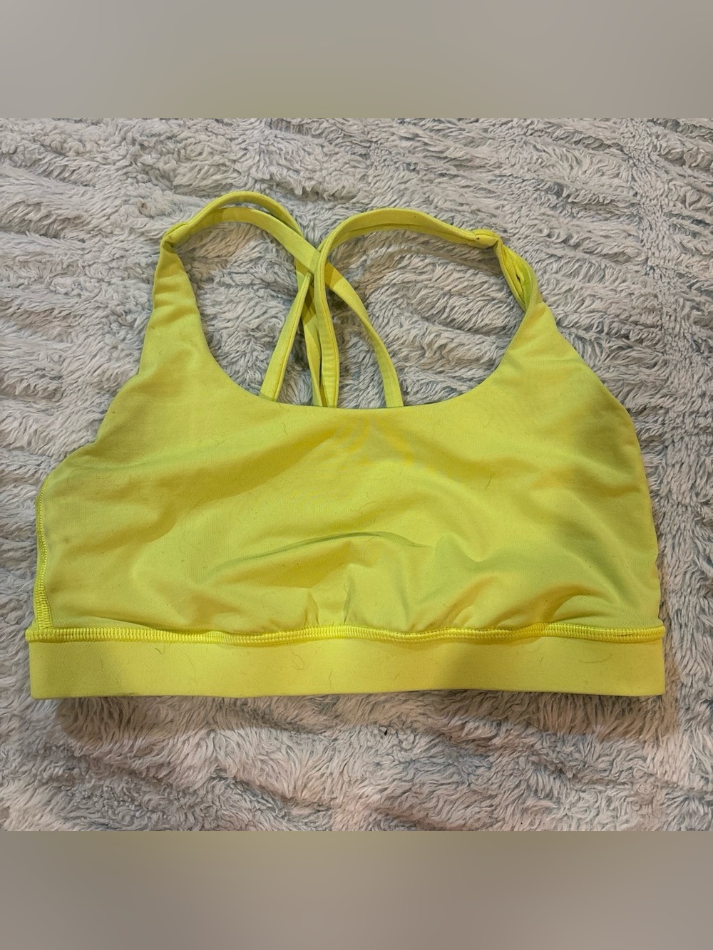 Yellow lululemon sports bra